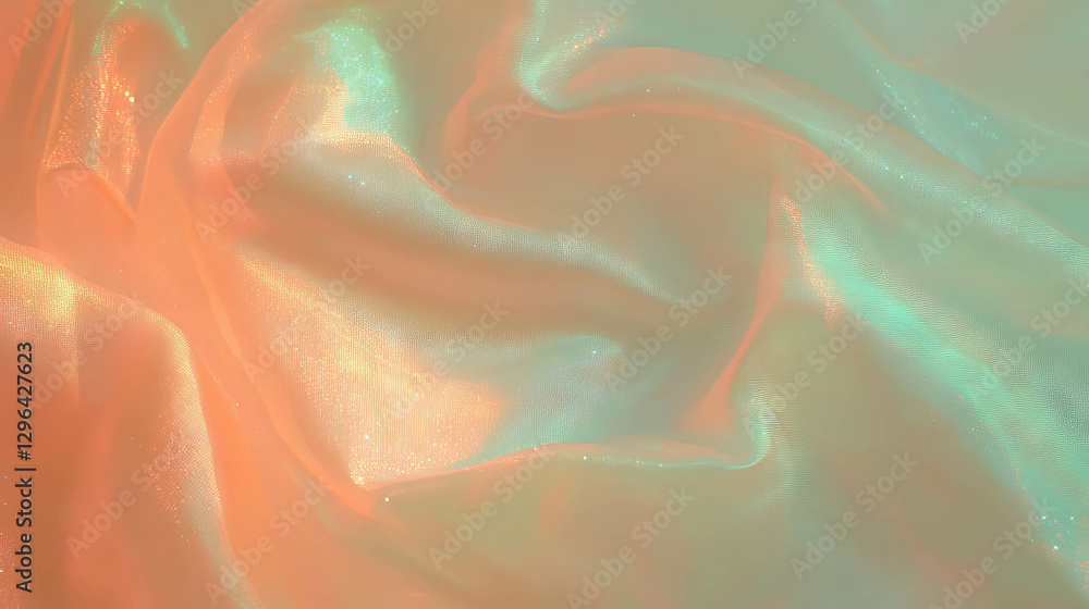 Poster subtle floral pattern on shimmering fabric for elegant textile design