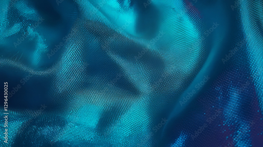 Poster abstract canvas texture with visible weave and vibrant blue hues