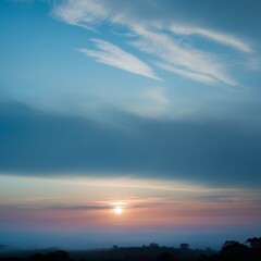 The beautiful evening sunlight