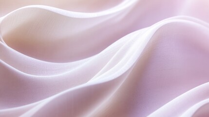 Obraz premium Delicate white silk fabric flows in smooth elegant waves