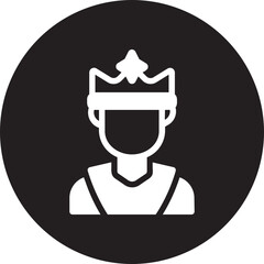 Obraz premium king glyph icon