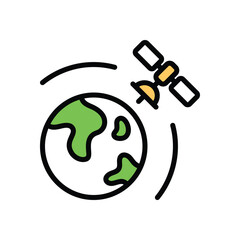 Satellite Vector icon