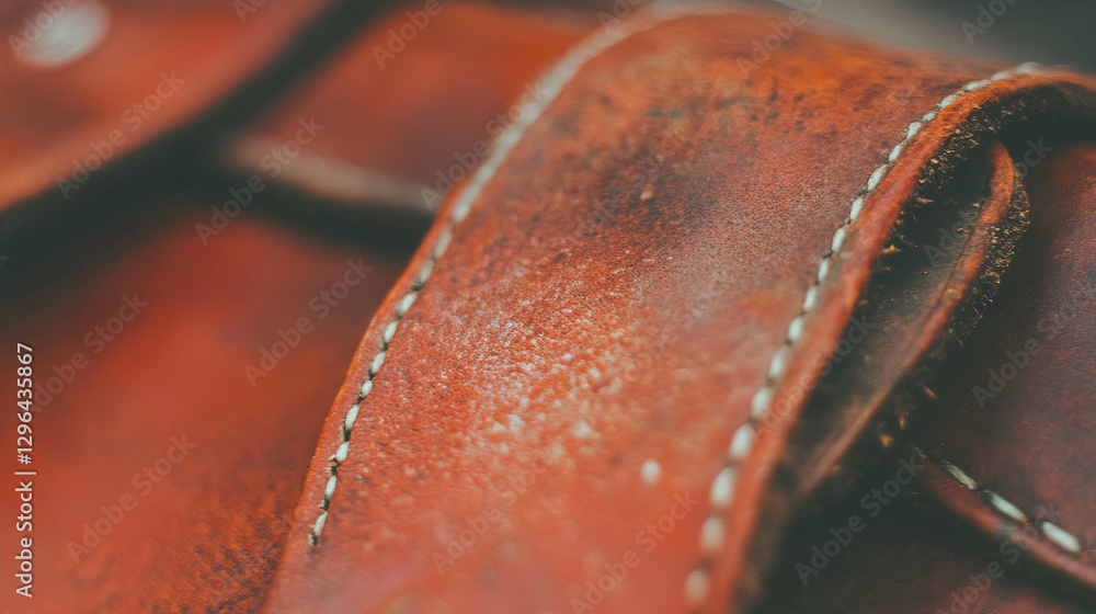 Aufkleber rustic worn leather saddle texture for vintage design and craft projects