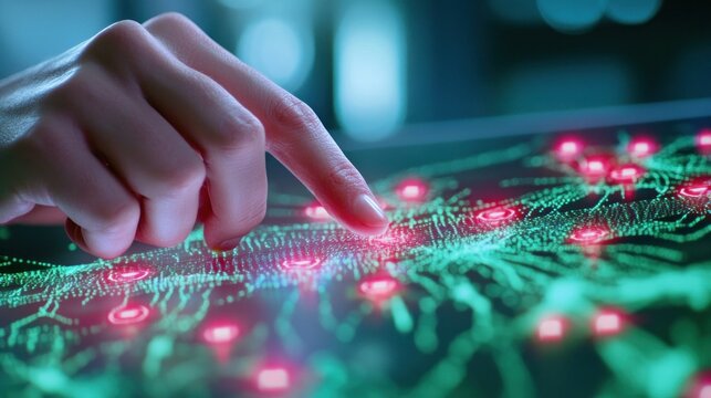 Innovative Digital Map With Highlighted Data Areas