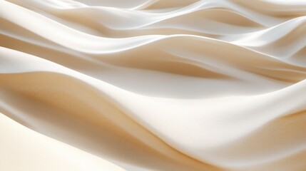 Obraz premium Soft flowing fabric with light beige smooth delicate folds