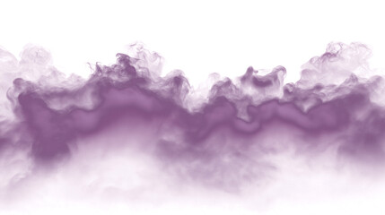Fototapeta premium Deep violet purple smoke vapor cloud isolated on transparent white background