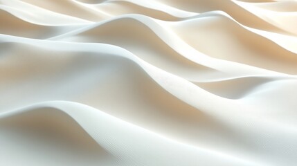 Obraz premium Beautiful waves of white sand dunes in a desert landscape