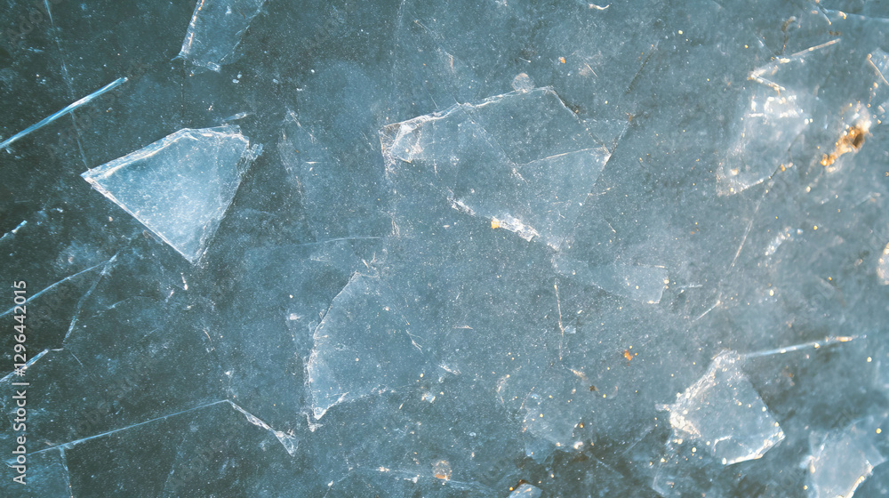 Poster abstract texture of broken glass with dust particles for creative design