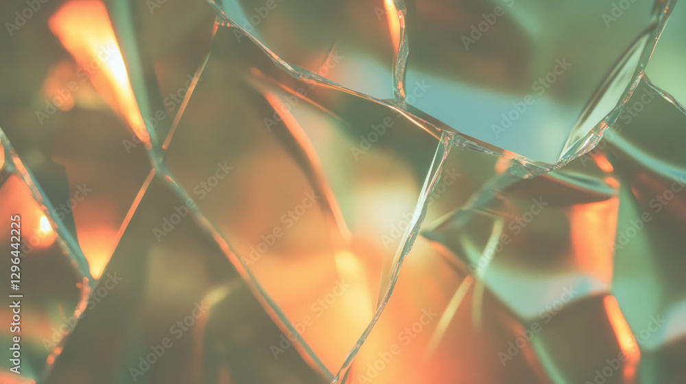 Poster abstract texture of broken glass with frosted fragments for artistic design