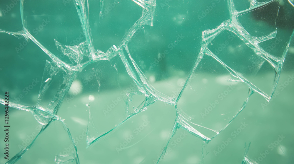 Poster abstract texture of broken glass with frosted fragments for creative design