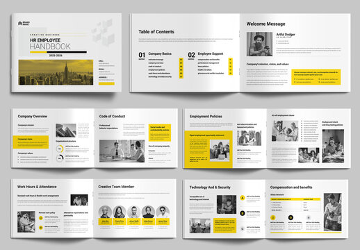 HR Employee Handbook Template for Corporate Policies and Guidelines