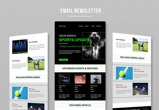 Sport Newsletter Template Design