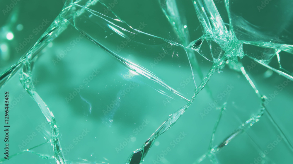 Poster shattered glass texture with thin fragments for creative design and background use