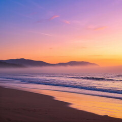Golden Sunrise Over a Tropical Beach