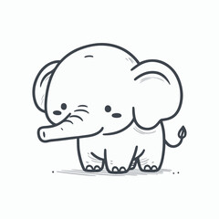 cute hand drawn elephant sketch 