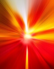 Obraz premium A blurred motion effect of bold red and yellow hues, creating an abstract fiery look with dynamic swirls and intense color blending.