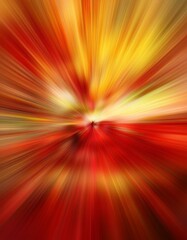 Obraz premium A blurred motion effect of bold red and yellow hues, creating an abstract fiery look with dynamic swirls and intense color blending.