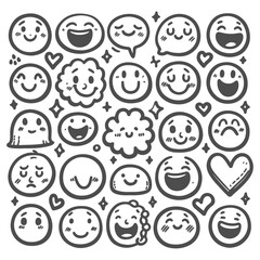 Fototapeta premium Hand-drawn Hand Drawn Emoji 03 illustration in a detailed and artistic style