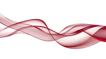 deep crimson red fog smoke waves isolated on transparent white background