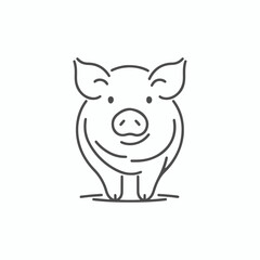 Fototapeta premium High-quality hand-drawn vector illustration of Hand Drawn Line art Pig illustration 852939 in a sketch style, perfect for design projects and digital art.