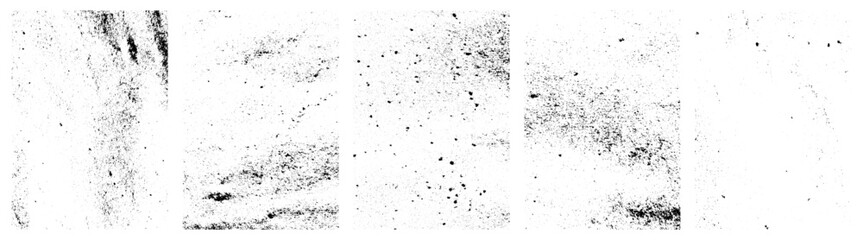 Set of Dirty Grunge Textures Vector illustration.Simply Place illustration over any Object to Create grungy Effect.