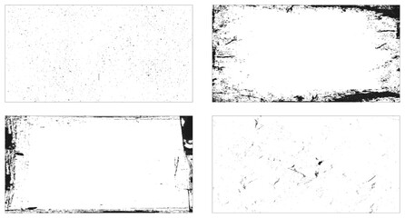 Grunge textures set. Collection of vector, distress, textures .Simply Place grungy textured overlay over any Object to Create grunge ,dirty effect