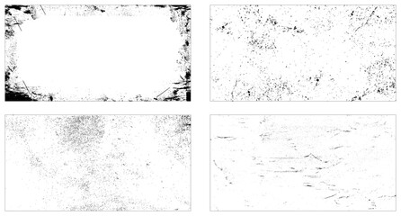 Grunge Urban Backgrounds set. Texture Vector.