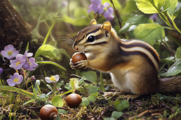 Obraz premium squirrel in the park