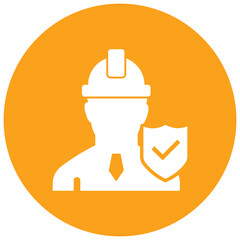 Worker insurance, employee, labor icon