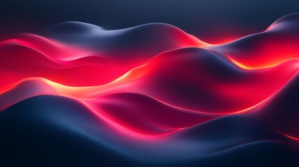 Obraz premium Abstract glowing waves in shades of red and blue displayed perfectly