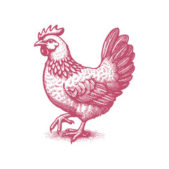High-Quality Vector Illustration of Chicken 02 for Creative and Commercial Design Use with Editable Elements