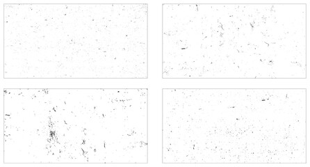 set dirty wall texture background on white background