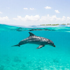 Fototapeta premium dolphins in the sea