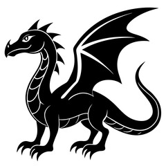 black dragon vector illustration