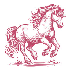 High-Quality Vector Illustration of Horse for Creative and Commercial Design Use with Editable Elements