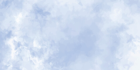 blurred and grainy Blue powder explosion with clouds, Hand painted abstract soft sky blue watercolor sky and clouds, Watercolor illustration art marble painting abstract blue color texture.
