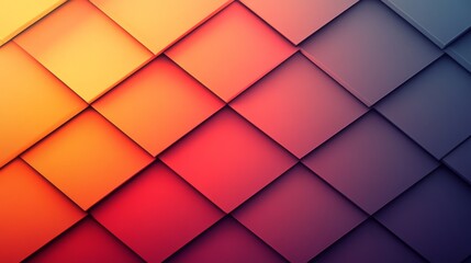Obraz premium Colorful square tile arrangement presents a gradient pattern of hues