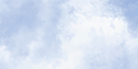 blurred and grainy Blue powder explosion with clouds, Hand painted abstract soft sky blue watercolor sky and clouds, Watercolor illustration art marble painting abstract blue color texture.
