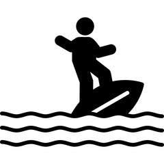 Fototapeta premium Surfing Icon