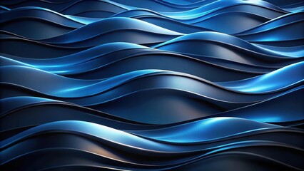 Abstract Blue Undulating Waves A Seamless Texture of Flowing Curves and Smooth Surfaces, Ideal for Backgrounds and Design Elements