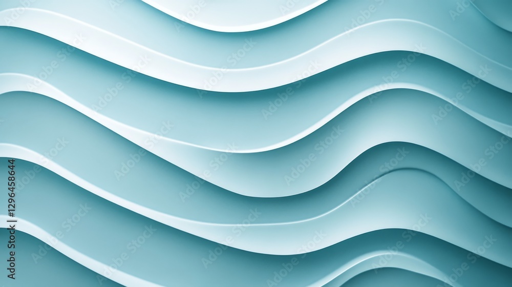 Poster abstract wave forms create a soothing and elegant layered background design