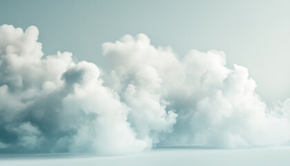 Smoke abstract background for presentation and product display. Creative podium showroom with dynamic cloudy fog effect.