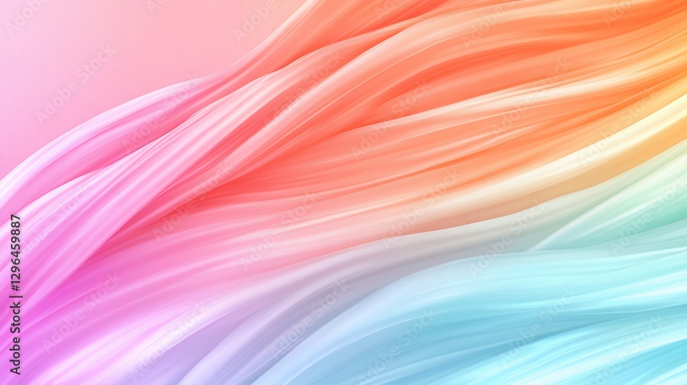 Aufkleber abstract pastel wave background with soft color gradient