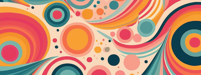 "Bold Shapes and Contrasting Colors Abstract Pattern"
