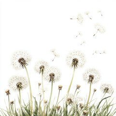 Illustration painted in boho style feels tranquil, floral, light and airy