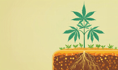 Exploring cannabis cultivation techniques for medical marijuana indoor grow spaces illustrated guide educational upward perspective