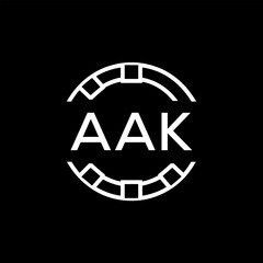 AAK letter logo. AAK blue image on white background. AAK Monogram logo design for entrepreneur and business. . AAK best icon.
