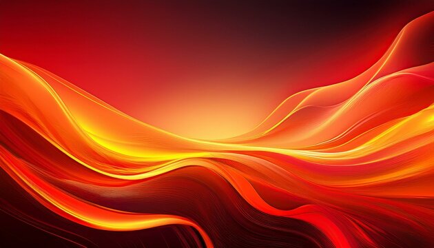 bright orange merging into fiery red neon glow gradient background