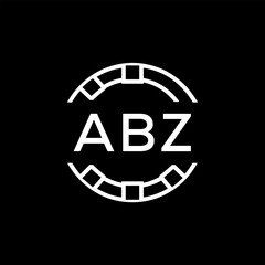ABZ letter logo. ABZ blue image on Black background. ABZ Monogram logo design for entrepreneur and business. . ABZ best icon.
