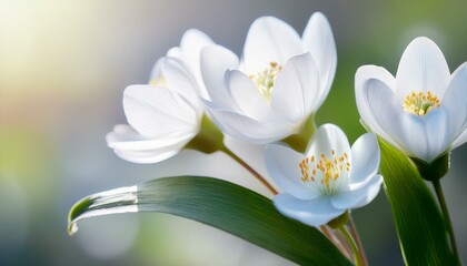 Obraz premium isolated white flower close up perfect for cards nature and spring themes